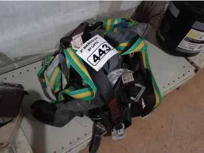 LOTE 443 - 05 CINTOS DE SEGURANÇA NO TRABALHO. (NO ESTADO) ATENÇÃO! FAZER A VISITAÇÃO ANTES DE ARREMATAR, NÃO SABEMOS SE FUNCIONA. LEILÃO NÃO TEM GARANTIA E NEM DEVOLUÇÃO, SUJEITO A POSSÍVEIS AVARIAS VISÍVEIS/OCULTAS E/OU AUSÊNCIA DE COMPONENTES.