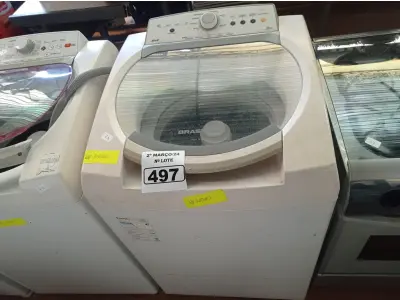 LOTE 497 - 01 MÁQUINA DE LAVAR ROUPAS MARCA BRASTEMP 11KG 127V. (NO ESTADO) ATENÇÃO! FAZER A VISITAÇÃO ANTES DE ARREMATAR, NÃO SABEMOS SE FUNCIONA. LEILÃO NÃO TEM GARANTIA E NEM DEVOLUÇÃO, SUJEITO A POSSÍVEIS AVARIAS VISÍVEIS/OCULTAS E/OU AUSÊNCIA DE COMPONENTES.