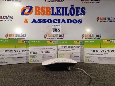 LOTE 300 - 05 ROTEADORES TPLINK. (NO ESTADO) ATENÇÃO! FAZER A VISITAÇÃO ANTES DE ARREMATAR, NÃO SABEMOS SE FUNCIONA. LEILÃO NÃO TEM GARANTIA E NEM DEVOLUÇÃO, SUJEITO A POSSÍVEIS AVARIAS VISÍVEIS/OCULTAS E/OU AUSÊNCIA DE COMPONENTES.