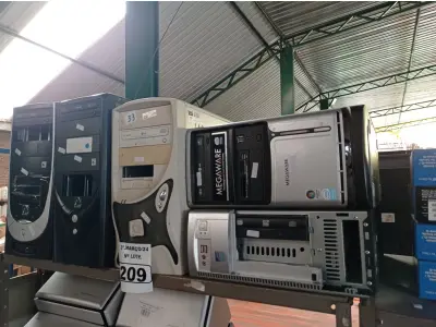 LOTE 209 - 05 CPU’S MARCAS E MODELOS DIVERSOS PARA RETIRADA DE PEÇAS. (NO ESTADO) ATENÇÃO! FAZER A VISITAÇÃO ANTES DE ARREMATAR, NÃO SABEMOS SE FUNCIONA. LEILÃO NÃO TEM GARANTIA E NEM DEVOLUÇÃO, SUJEITO A POSSÍVEIS AVARIAS VISÍVEIS/OCULTAS E/OU AUSÊNCIA DE COMPONENTES.