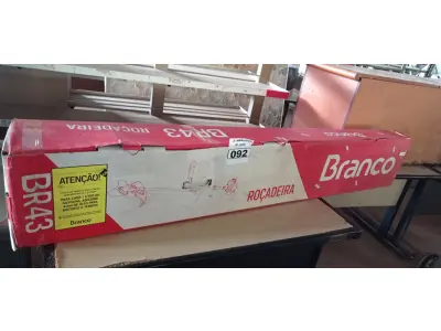 LOTE 092 - 01 ROÇADEIRA A GASOLINA BRANCO BR43G. (NOVA) (NO ESTADO) ATENÇÃO! FAZER A VISITAÇÃO ANTES DE ARREMATAR, NÃO SABEMOS SE FUNCIONA. LEILÃO NÃO TEM GARANTIA E NEM DEVOLUÇÃO, SUJEITO A POSSÍVEIS AVARIAS VISÍVEIS/OCULTAS E/OU AUSÊNCIA DE COMPONENTES.