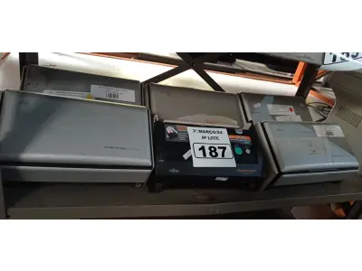LOTE 187 - 06 SCANNERS MARCAS E MODELOS DIVERSOS. (NO ESTADO) ATENÇÃO! FAZER A VISITAÇÃO ANTES DE ARREMATAR, NÃO SABEMOS SE FUNCIONA. LEILÃO NÃO TEM GARANTIA E NEM DEVOLUÇÃO, SUJEITO A POSSÍVEIS AVARIAS VISÍVEIS/OCULTAS E/OU AUSÊNCIA DE COMPONENTES.