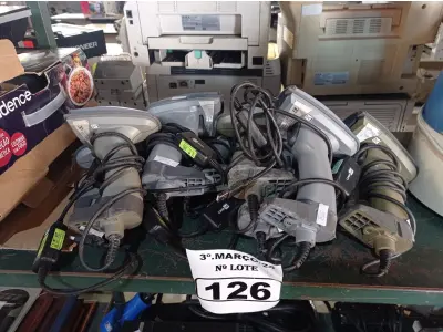 LOTE 126 - 01 LOTE COM VÁRIOS LEITORES DE CÓDIGO DE BARRAS MARCAS E MODELOS DIVERSOS. (NO ESTADO) ATENÇÃO! FAZER A VISITAÇÃO ANTES DE ARREMATAR, NÃO SABEMOS SE FUNCIONA. LEILÃO NÃO TEM GARANTIA E NEM DEVOLUÇÃO, SUJEITO A POSSÍVEIS AVARIAS VISÍVEIS/OCULTAS E/OU AUSÊNCIA DE COMPONENTES.