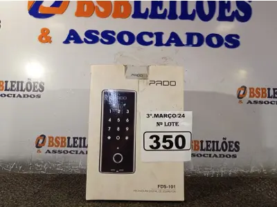 LOTE 350 - 01 FECHADURA DIGITAL FDS-101 EP MARCA PADO. (NOVO). (NO ESTADO) ATENÇÃO! FAZER A VISITAÇÃO ANTES DE ARREMATAR, NÃO SABEMOS SE FUNCIONA. LEILÃO NÃO TEM GARANTIA E NEM DEVOLUÇÃO, SUJEITO A POSSÍVEIS AVARIAS VISÍVEIS/OCULTAS E/OU AUSÊNCIA DE COMPONENTES.