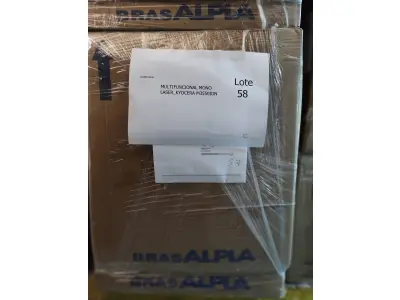 LOTE 058 - 02 MULTIFUNCIONAIS MONO LASER_KYOCERA M3550IDN E 03 IMPRESSORAS MONO LASER_KYOCERA P3055DN. (NO ESTADO)