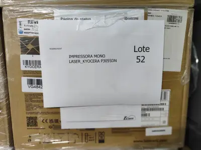 LOTE 052 - 10 IMPRESSORAS MONO LASER_KYOCERA P3055DN. (NO ESTADO)