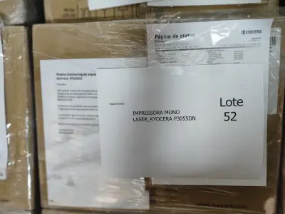 LOTE 052 - 10 IMPRESSORAS MONO LASER_KYOCERA P3055DN. (NO ESTADO)