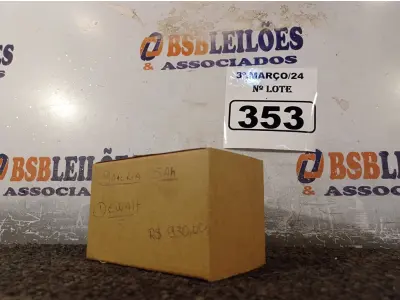 LOTE 353 - 01 BATERIA 20V DE 5AH MARCA DEWALT. (NOVO). (NO ESTADO) ATENÇÃO! FAZER A VISITAÇÃO ANTES DE ARREMATAR, NÃO SABEMOS SE FUNCIONA. LEILÃO NÃO TEM GARANTIA E NEM DEVOLUÇÃO, SUJEITO A POSSÍVEIS AVARIAS VISÍVEIS/OCULTAS E/OU AUSÊNCIA DE COMPONENTES.