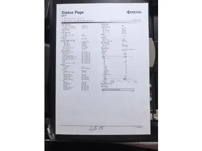 LOTE 015 - 03 MULTIFUNCIONAL MONO LASER_KYOCERA TASKALFA 3010I + GRAMPEADOR 50 FLS + GABINETE COM RODAS (NO ESTADO)