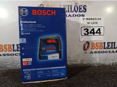LOTE 344 - 01 LASER DE LINHAS CRUZADAS AUTONIVELANTE COM FAIXA VERDE MODELO:GLL2-12G MARCA BOSCH. (NO ESTADO) ATENÇÃO! FAZER A VISITAÇÃO ANTES DE ARREMATAR, NÃO SABEMOS SE FUNCIONA. LEILÃO NÃO TEM GARANTIA E NEM DEVOLUÇÃO, SUJEITO A POSSÍVEIS AVARIAS VISÍVEIS/OCULTAS E/OU AUSÊNCIA DE COMPONENTES.