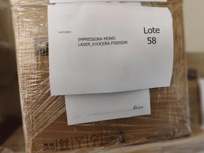 LOTE 058 - 02 MULTIFUNCIONAIS MONO LASER_KYOCERA M3550IDN E 03 IMPRESSORAS MONO LASER_KYOCERA P3055DN. (NO ESTADO)