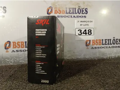 LOTE 348 - 01 PARAFUSADEIRA SKIL 3.6V BRCH 220V. (NOVO). (NO ESTADO) ATENÇÃO! FAZER A VISITAÇÃO ANTES DE ARREMATAR, NÃO SABEMOS SE FUNCIONA. LEILÃO NÃO TEM GARANTIA E NEM DEVOLUÇÃO, SUJEITO A POSSÍVEIS AVARIAS VISÍVEIS/OCULTAS E/OU AUSÊNCIA DE COMPONENTES.