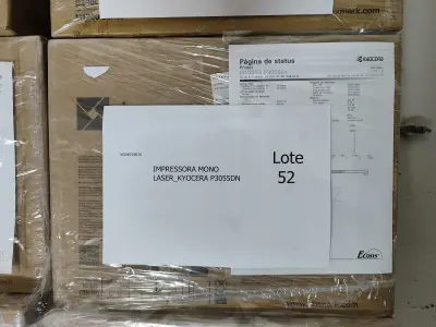 LOTE 052 - 10 IMPRESSORAS MONO LASER_KYOCERA P3055DN. (NO ESTADO)