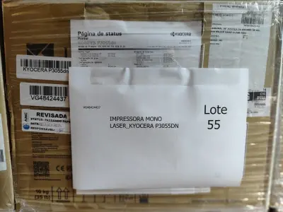 LOTE 055 - 25 IMPRESSORAS MONOLASER_KYOCERA P3055DN. (NO ESTADO)