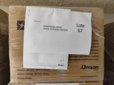 LOTE 067 - 02 IMPRESSORAS MONO LASER_KYOCERA P3055DN. (NO ESTADO)