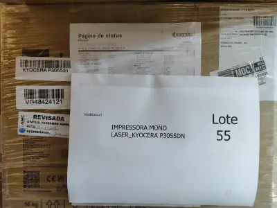 LOTE 055 - 25 IMPRESSORAS MONOLASER_KYOCERA P3055DN. (NO ESTADO)
