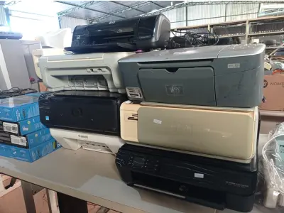 LOTE 282 - 10 IMPRESSORAS MARCAS E MODELOS DIVERSOS PARA RETIRADA DE PEÇAS. (NO ESTADO) ATENÇÃO! FAZER A VISITAÇÃO ANTES DE ARREMATAR, NÃO SABEMOS SE FUNCIONA. LEILÃO NÃO TEM GARANTIA E NEM DEVOLUÇÃO, SUJEITO A POSSÍVEIS AVARIAS VISÍVEIS/OCULTAS E/OU AUSÊNCIA DE COMPONENTES.