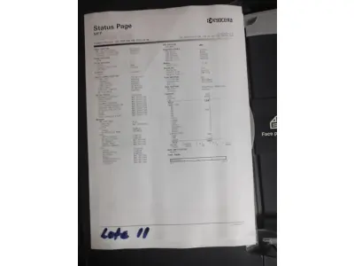 LOTE 011 - 03 MULTIFUNCIONAL MONO LASER_KYOCERA TASKALFA 3010I + GRAMPEADOR 50 FLS + GABINETE COM RODAS (NO ESTADO)