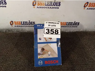 LOTE 358 - 01 NIVEL A LASER PARA LADRILHOS GTL 3 PROFISSIONAL MARCA BOSCH. (NOVO). (NO ESTADO) ATENÇÃO! FAZER A VISITAÇÃO ANTES DE ARREMATAR, NÃO SABEMOS SE FUNCIONA. LEILÃO NÃO TEM GARANTIA E NEM DEVOLUÇÃO, SUJEITO A POSSÍVEIS AVARIAS VISÍVEIS/OCULTAS E/OU AUSÊNCIA DE COMPONENTES.