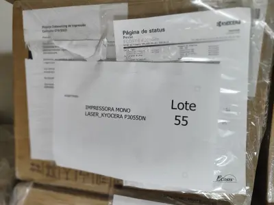LOTE 055 - 25 IMPRESSORAS MONOLASER_KYOCERA P3055DN. (NO ESTADO)
