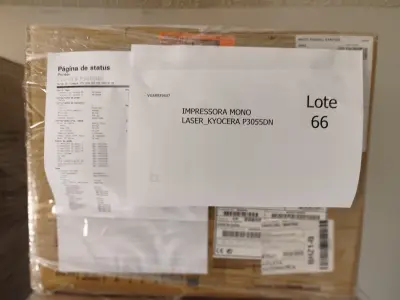 LOTE 066 - 03 IMPRESSORAS MONO LASER_KYOCERA P3055DN E 02 MULTIFUNCIONAIS MONO LASER M3655IDN_KYOCERA ECOSYS. (NO ESTADO)