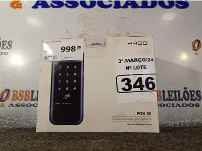 LOTE 346 - 01 FECHADURA DIGITAL FDS-50 EP MARCA PADO. (NOVO) (NO ESTADO) ATENÇÃO! FAZER A VISITAÇÃO ANTES DE ARREMATAR, NÃO SABEMOS SE FUNCIONA. LEILÃO NÃO TEM GARANTIA E NEM DEVOLUÇÃO, SUJEITO A POSSÍVEIS AVARIAS VISÍVEIS/OCULTAS E/OU AUSÊNCIA DE COMPONENTES.