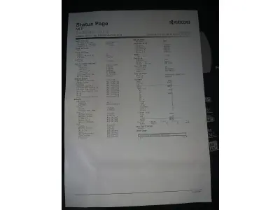 LOTE 019 - 02 MULTIFUNCIONAL MONO LASER_KYOCERA TASKALFA 3010I + GRAMPEADOR 50 FLS + GABINETE COM RODAS (NO ESTADO)