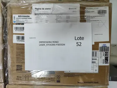 LOTE 052 - 10 IMPRESSORAS MONO LASER_KYOCERA P3055DN. (NO ESTADO)