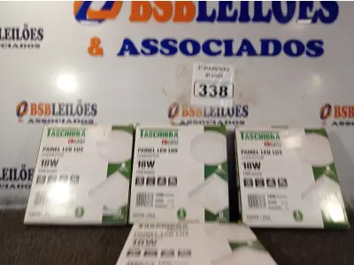 LOTE 338 - 04 LUMINÁRIAS DE LED SOBREPOR BIVOLT 18W 6500K TASHIBRA. (NO ESTADO) ATENÇÃO! FAZER A VISITAÇÃO ANTES DE ARREMATAR, NÃO SABEMOS SE FUNCIONA. LEILÃO NÃO TEM GARANTIA E NEM DEVOLUÇÃO, SUJEITO A POSSÍVEIS AVARIAS VISÍVEIS/OCULTAS E/OU AUSÊNCIA DE COMPONENTES.