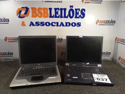 LOTE 037 - 02 NOTEBOOKS MARCAS E MODELOS DIVERSOS PARA RETIRADA DE PEÇAS. (NO ESTADO) ATENÇÃO! FAZER A VISITAÇÃO ANTES DE ARREMATAR, NÃO SABEMOS SE FUNCIONA. LEILÃO NÃO TEM GARANTIA E NEM DEVOLUÇÃO, SUJEITO A POSSÍVEIS AVARIAS VISÍVEIS/OCULTAS E/OU AUSÊNCIA DE COMPONENTES.