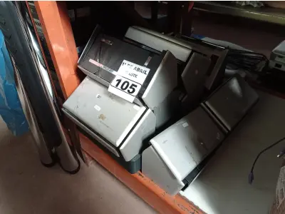 LOTE 105 - 08 SCANNERS MARCAS E MODELOS DIVERSOS PARA RETIRADA DE PEÇAS. (NO ESTADO) ATENÇÃO! FAZER A VISITAÇÃO ANTES DE ARREMATAR, NÃO SABEMOS SE FUNCIONA. LEILÃO NÃO TEM GARANTIA E NEM DEVOLUÇÃO, SUJEITO A POSSÍVEIS AVARIAS VISÍVEIS/OCULTAS E/OU AUSÊNCIA DE COMPONENTES.