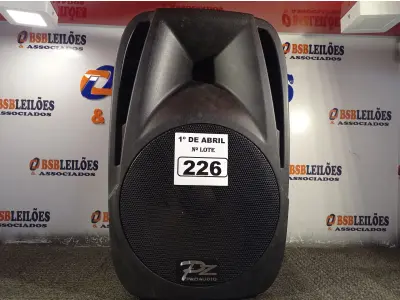 LOTE 226 - 01 CAIXA DE SOM PZ PROPASSIVE MODELO PX-12. (NO ESTADO) ATENÇÃO! FAZER A VISITAÇÃO ANTES DE ARREMATAR, NÃO SABEMOS SE FUNCIONA. LEILÃO NÃO TEM GARANTIA E NEM DEVOLUÇÃO, SUJEITO A POSSÍVEIS AVARIAS VISÍVEIS/OCULTAS E/OU AUSÊNCIA DE COMPONENTES.