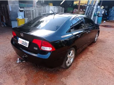 LOTE 537 - 01 HONDA/CIVIC LXS, ANO 2008, COR PRETA, FLEX (NO ESTADO)