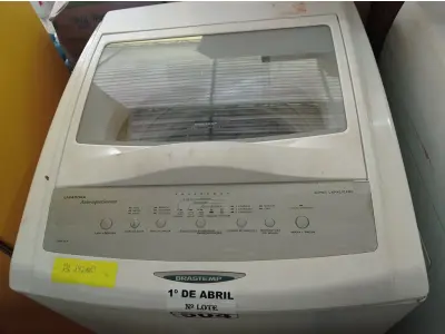 LOTE 504 - 01 LAVADORA AUTO AQUECIMENTO MARCA BRASTEMP 127V. (NO ESTADO) ATENÇÃO! FAZER A VISITAÇÃO ANTES DE ARREMATAR, NÃO SABEMOS SE FUNCIONA. LEILÃO NÃO TEM GARANTIA E NEM DEVOLUÇÃO, SUJEITO A POSSÍVEIS AVARIAS VISÍVEIS/OCULTAS E/OU AUSÊNCIA DE COMPONENTES.