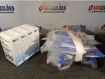 LOTE 259 - 10 MÁSCARAS DE PROTEÇÃO E 06 TERMÔMETROS DIGITAIS. (NO ESTADO) ATENÇÃO! FAZER A VISITAÇÃO ANTES DE ARREMATAR, NÃO SABEMOS SE FUNCIONA. LEILÃO NÃO TEM GARANTIA E NEM DEVOLUÇÃO, SUJEITO A POSSÍVEIS AVARIAS VISÍVEIS/OCULTAS E/OU AUSÊNCIA DE COMPONENTES.