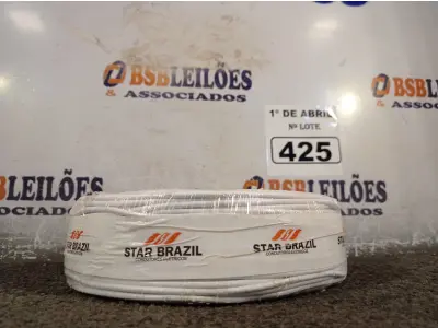 LOTE 425 - 01 ROLO DE CABO FLEXÍVEL 100M 2,5MM NA COR BRANCA(NOVO). (NO ESTADO) ATENÇÃO! FAZER A VISITAÇÃO ANTES DE ARREMATAR, NÃO SABEMOS SE FUNCIONA. LEILÃO NÃO TEM GARANTIA E NEM DEVOLUÇÃO, SUJEITO A POSSÍVEIS AVARIAS VISÍVEIS/OCULTAS E/OU AUSÊNCIA DE COMPONENTES.
