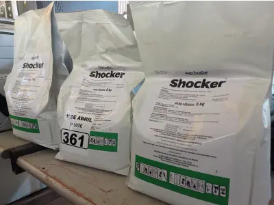 LOTE 361 - 15KG DE FUNGICIDA MICROBIOLÓGICO AGRIVALLE SHOCKER. (NO ESTADO) ATENÇÃO! FAZER A VISITAÇÃO ANTES DE ARREMATAR, NÃO SABEMOS SE FUNCIONA. LEILÃO NÃO TEM GARANTIA E NEM DEVOLUÇÃO, SUJEITO A POSSÍVEIS AVARIAS VISÍVEIS/OCULTAS E/OU AUSÊNCIA DE COMPONENTES.