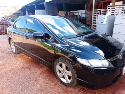 LOTE 537 - 01 HONDA/CIVIC LXS, ANO 2008, COR PRETA, FLEX (NO ESTADO)