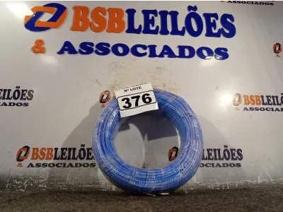 LOTE 376 - 01 ROLO DE CABO FLEXÍVEL 100M 4MM NA COR AZUL(NOVO). (NO ESTADO) ATENÇÃO! FAZER A VISITAÇÃO ANTES DE ARREMATAR, NÃO SABEMOS SE FUNCIONA. LEILÃO NÃO TEM GARANTIA E NEM DEVOLUÇÃO, SUJEITO A POSSÍVEIS AVARIAS VISÍVEIS/OCULTAS E/OU AUSÊNCIA DE COMPONENTES.