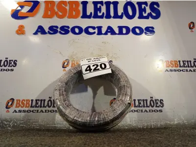 LOTE 420 - 01 ROLO DE CABO FLEXÍVEL 100M 4MM NA COR PRETA(NOVO). (NO ESTADO) ATENÇÃO! FAZER A VISITAÇÃO ANTES DE ARREMATAR, NÃO SABEMOS SE FUNCIONA. LEILÃO NÃO TEM GARANTIA E NEM DEVOLUÇÃO, SUJEITO A POSSÍVEIS AVARIAS VISÍVEIS/OCULTAS E/OU AUSÊNCIA DE COMPONENTES.