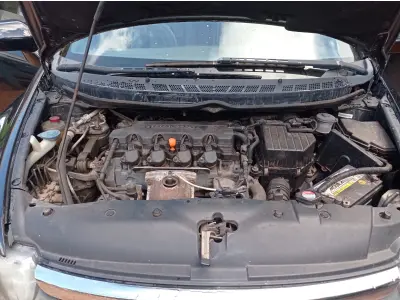 LOTE 537 - 01 HONDA/CIVIC LXS, ANO 2008, COR PRETA, FLEX (NO ESTADO)