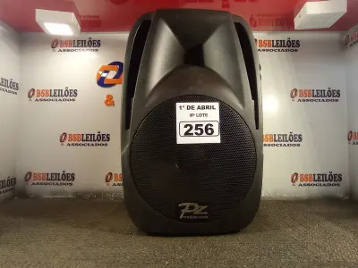 LOTE 256 - 01 CAIXA DE SOM PZ PROPASSIVE MODELO PX-12. (NO ESTADO) ATENÇÃO! FAZER A VISITAÇÃO ANTES DE ARREMATAR, NÃO SABEMOS SE FUNCIONA. LEILÃO NÃO TEM GARANTIA E NEM DEVOLUÇÃO, SUJEITO A POSSÍVEIS AVARIAS VISÍVEIS/OCULTAS E/OU AUSÊNCIA DE COMPONENTES.