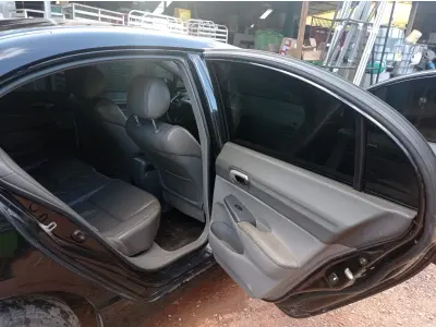 LOTE 537 - 01 HONDA/CIVIC LXS, ANO 2008, COR PRETA, FLEX (NO ESTADO)