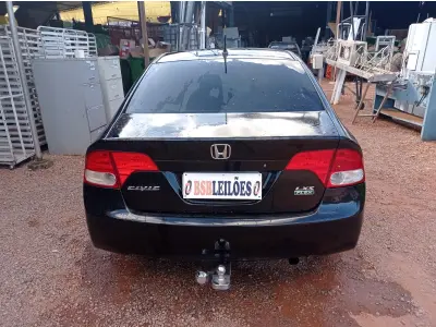 LOTE 537 - 01 HONDA/CIVIC LXS, ANO 2008, COR PRETA, FLEX (NO ESTADO)