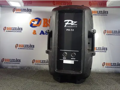 LOTE 269 - 01 CAIXA DE SOM PZ PROPASSIVE MODELO PX-12. (NO ESTADO) ATENÇÃO! FAZER A VISITAÇÃO ANTES DE ARREMATAR, NÃO SABEMOS SE FUNCIONA. LEILÃO NÃO TEM GARANTIA E NEM DEVOLUÇÃO, SUJEITO A POSSÍVEIS AVARIAS VISÍVEIS/OCULTAS E/OU AUSÊNCIA DE COMPONENTES.