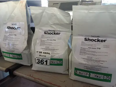 LOTE 361 - 15KG DE FUNGICIDA MICROBIOLÓGICO AGRIVALLE SHOCKER. (NO ESTADO) ATENÇÃO! FAZER A VISITAÇÃO ANTES DE ARREMATAR, NÃO SABEMOS SE FUNCIONA. LEILÃO NÃO TEM GARANTIA E NEM DEVOLUÇÃO, SUJEITO A POSSÍVEIS AVARIAS VISÍVEIS/OCULTAS E/OU AUSÊNCIA DE COMPONENTES.
