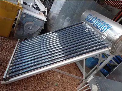 LOTE 352 - 01 AQUECEDOR SOLAR. (NO ESTADO) ATENÇÃO! FAZER A VISITAÇÃO ANTES DE ARREMATAR, NÃO SABEMOS SE FUNCIONA. LEILÃO NÃO TEM GARANTIA E NEM DEVOLUÇÃO, SUJEITO A POSSÍVEIS AVARIAS VISÍVEIS/OCULTAS E/OU AUSÊNCIA DE COMPONENTES.