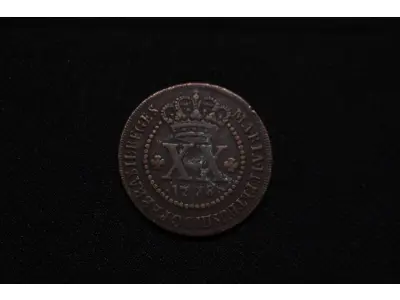 LOTE 043 - LOTE 43 – MOEDAS DO BRASIL COLÔNIA 	MOEDA	OBSERVAÇÕES 1.		Moeda XL Réis (1774)	1 unidade 2.		Moeda XX Réis (1774)	1 unidade 3.		Moeda XX Réis (1778)	1 unidade