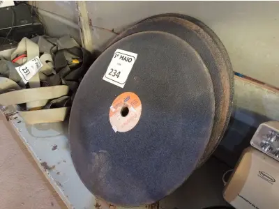 LOTE 234 - 05 DISCOS DE POLICORTE. (NO ESTADO) ATENÇÃO! FAZER A VISITAÇÃO ANTES DE ARREMATAR, NÃO SABEMOS SE FUNCIONA. LEILÃO NÃO TEM GARANTIA E NEM DEVOLUÇÃO, SUJEITO A POSSÍVEIS AVARIAS VISÍVEIS/OCULTAS E/OU AUSÊNCIA DE COMPONENTES.