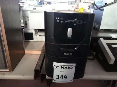 LOTE 349 - 01 NOBREAK MARCA SMS 3000VA.  (NO ESTADO) ATENÇÃO! FAZER A VISITAÇÃO ANTES DE ARREMATAR, NÃO SABEMOS SE FUNCIONA. LEILÃO NÃO TEM GARANTIA E NEM DEVOLUÇÃO, SUJEITO A POSSÍVEIS AVARIAS VISÍVEIS/OCULTAS E/OU AUSÊNCIA DE COMPONENTES.